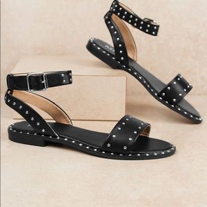 MIA Black Studded Fannie Sandals Sz 8.5 NWT